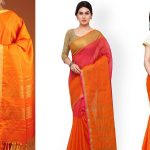 20 Beautiful Designs of Orange Sarees For Every Occasion! | Styles .