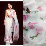 Mix n.v brand Organza Saree, Machine Made, 6.3 m (with blouse .