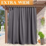Amazon.com: RYB HOME Outdoor Curtains Long - Patio Privacy .