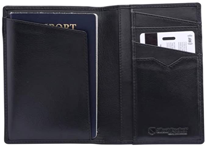 Amazon.com: Silent Pocket RFID Blocking Black Leather Passport .