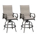 Backyard Creations® Camden Swivel High Dining Patio Chair - 2 Pack .