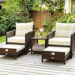 Amazon.com: PAMAPIC 5 Pieces Wicker Patio Furniture Set Outdoor .