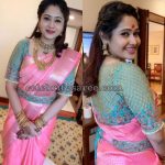 Priya Atlee in Baby Pink Traditional Saree (With images) | Pink .