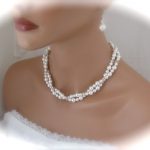 Pearl Bridal Necklace And Earrings Wedding Jewelry Set Bridesmaid .