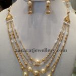5 Rows Pearl Necklace 25 Grams (With images) | Jewelry design .