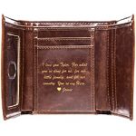 NEW Swanky Badger Personalized Wallet - Trifold Leather Wallet .