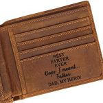 Dad's Wallets - Customize Engraved Leather Men Wallet .