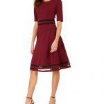 NY Collection Petite Mesh-Stripe Dress & Reviews - Dresses - Petit
