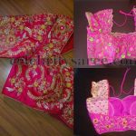 Pink Chain Work Silk Blouse Designs - Saree Blouse Patter