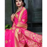 Rani Pink Banarasi Saree (With images) | Indian bridal sarees .
