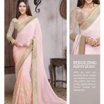 Classy Light Pink Saree (With images) | Saree designs, Chiffon .