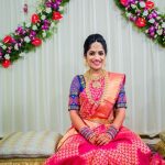 Pink Saree with Royal Blue Blouse | Indian bridal, Wedding blouse .