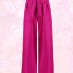 Körpermitose Pink Wide Leg Paperbag Trousers – L.O