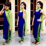 Buy Style Amaze Blue Georgette Plain Salwar Suit Material Dress .