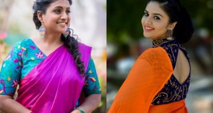 Plain Sarees With Beautiful Contrast Designer Blouses - Try It On