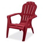 US Leisure Resin Adirondack Plastic Patio Furniture Chair, Red .