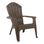 Adams USA Brown Stackable Plastic Stationary Adirondack Chair(s .