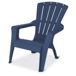 Midnight Resin Plastic Adirondack Chair 240858 - The Home Dep