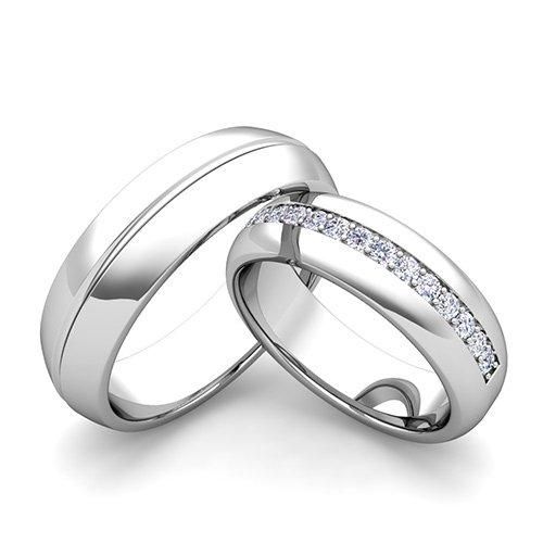Classic His and Hers Wedding Band Pictures | Anillos de casados .