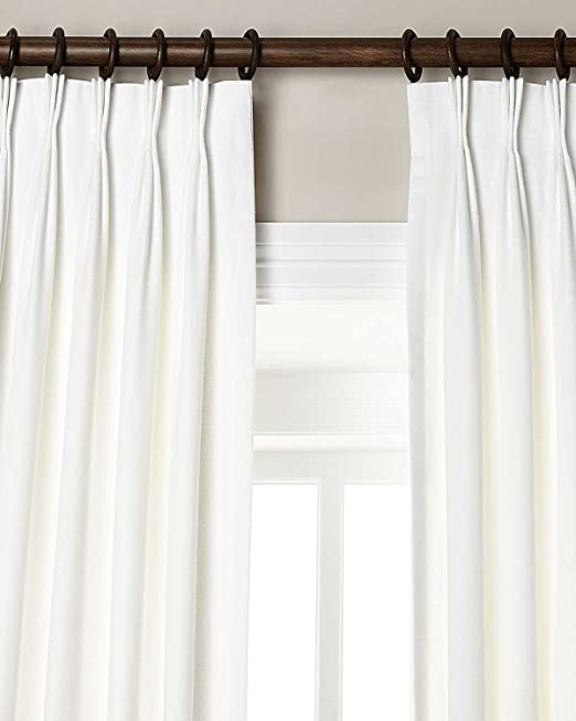 Amazon.com: Silk n Drapes and More 100% Linen Pinch Pleated Lined .