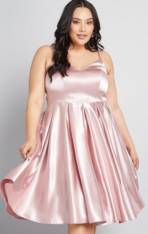 Blush or Light Pink Plus Size Dresses - Soft Pink Plus Size .