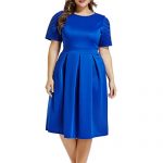 Blue Plus Size Dress: Amazon.c
