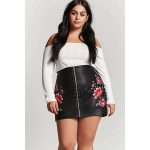 Forever21 Plus Size Faux Leather Skirt ($25) ❤ liked on Polyvore .