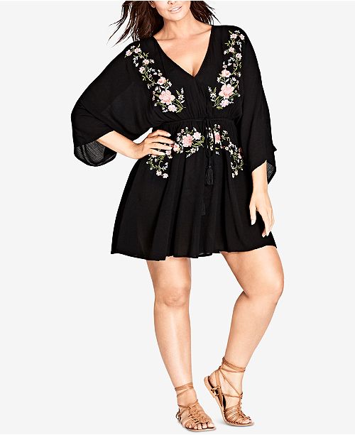 City Chic Trendy Plus Size Embroidered Tunic Dress & Reviews .