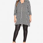 City Chic Trendy Plus Size Striped Tunic Shirt & Reviews - Tops .