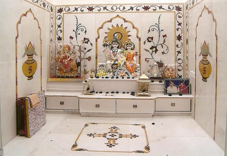 Pooja Room Tiles And Marbles Designs 79296 768x528 