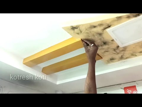 Mobile shop pop ceiling designs / wall painting smoke design for .