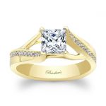 Barkev's Yellow Gold Princess Cut Engagement Ring 8091LY | Barkev