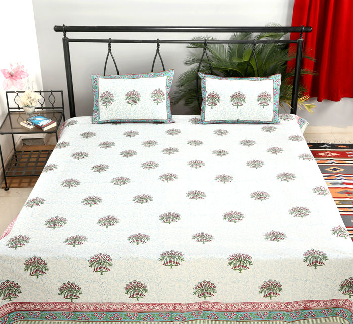 Royal Indian Cotton Bed Sheet, Attractive Design Bed Sheet, View .