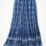 Blue Mosaic Print Skirt, Midnight Navy Multi | Printed skirts .