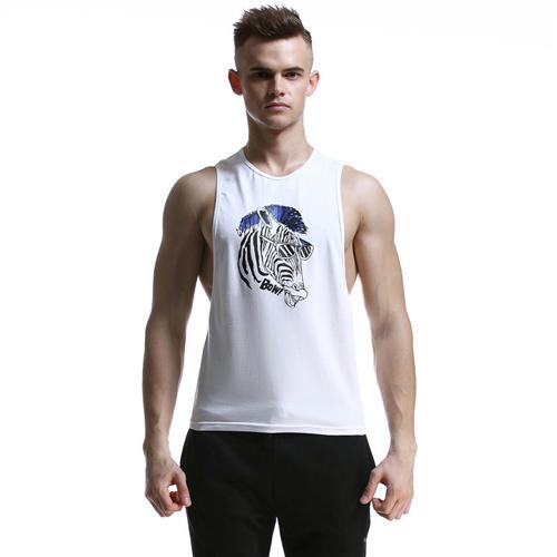 Running Vests Jogging Newest Men's Printed s Cotton Tops for Man .