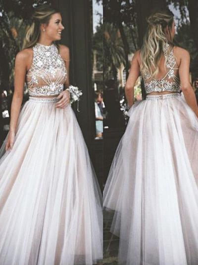 Newest Ball-Gown High Neck Chiffon Prom Dresses - | Save Up To 60 .