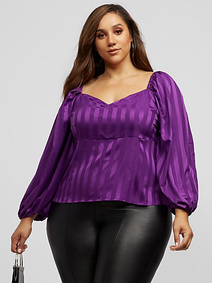 Plus Size Purple Tops for Women | Fashion To Figu