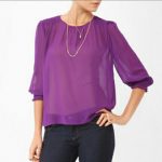 Forever 21 Sheer Purple Blouse | Awesome blouse, Purple blouse .