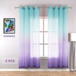 Amazon.com: Lilac Turquoise Curtains for Bedroom Girls Room Decor .