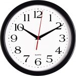 Amazon.com: Bernhard Products Black Wall Clock Silent Non Ticking .