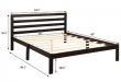Gymax Solid Wood Platform Bed Headboard Design Queen Size Bed .