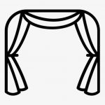 Readymade Curtains - Black And White Curtain Clipart Png .