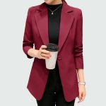 Wine Red Black Women Blazers And Jackets 2017 New Spring Autumn .