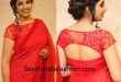 anchor syamala red saree net blouse 600x583 photo (With images .