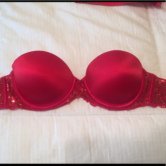 PINK Victoria's Secret Intimates & Sleepwear | Strapless Red Bra .