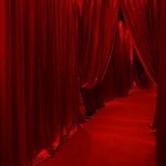 Red velvet curtain | Theater aesthetic | Stage mood | Red velvet .