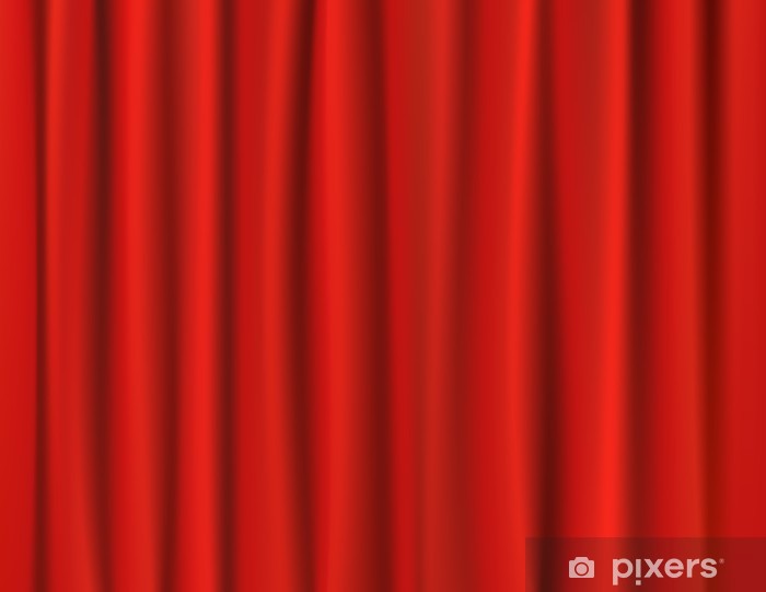 red curtains Wall Mural • Pixers® - We live to chan
