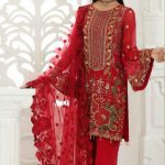 SareeBuzz Red Georgette Designer Pakistani Suit - Saree | Salwar .