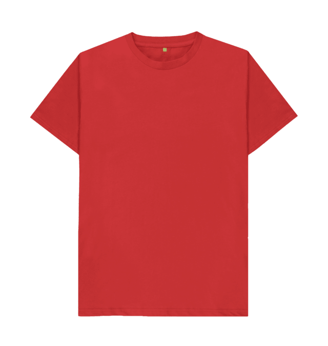 Red Plain Organic T-shirt (With images) | Mens plain t shirts .