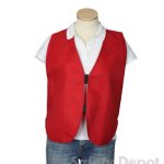 Red Women's Safety Vest, Plain Red, Red Ve